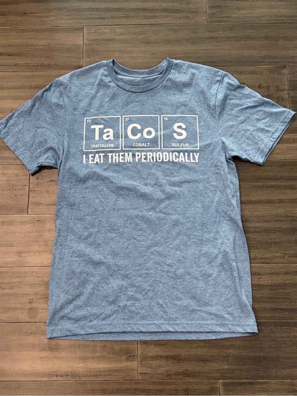 Graphic Periodic Table 'Tacos' Tee - Light Blue